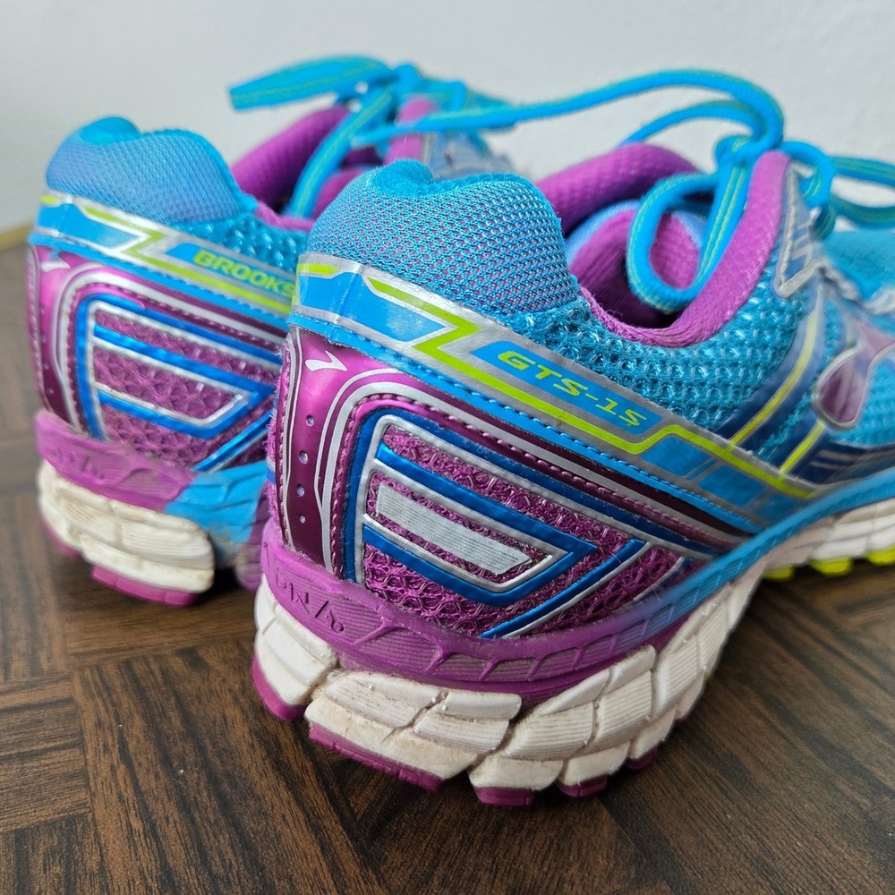 Brooks Adrenaline GTS 15 Running Shoes Womens 9 Mesh Stability Trainer - Picture 3 of 11